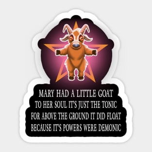 Mary had a little lamb - funny poem Sticker